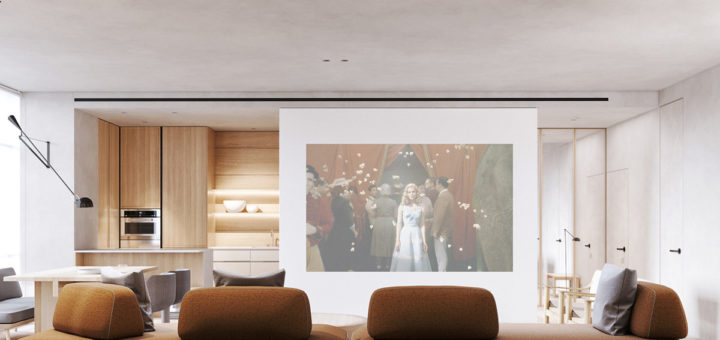 Интерьеры из белого и светлого дерева до 120 квадратных метров (с планами этажей)